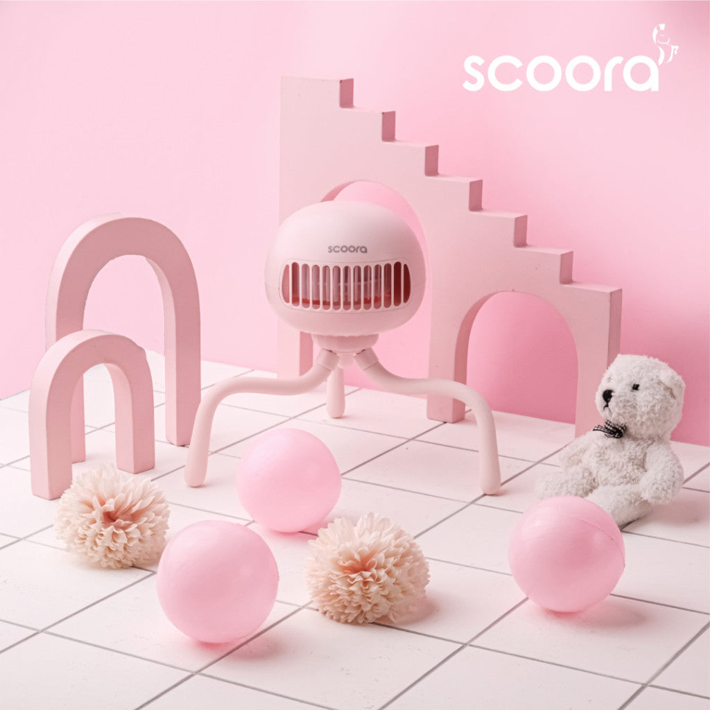 SCOORA Nero Pro Kipas Angin Stroller Portable Auto Rotate 120̊