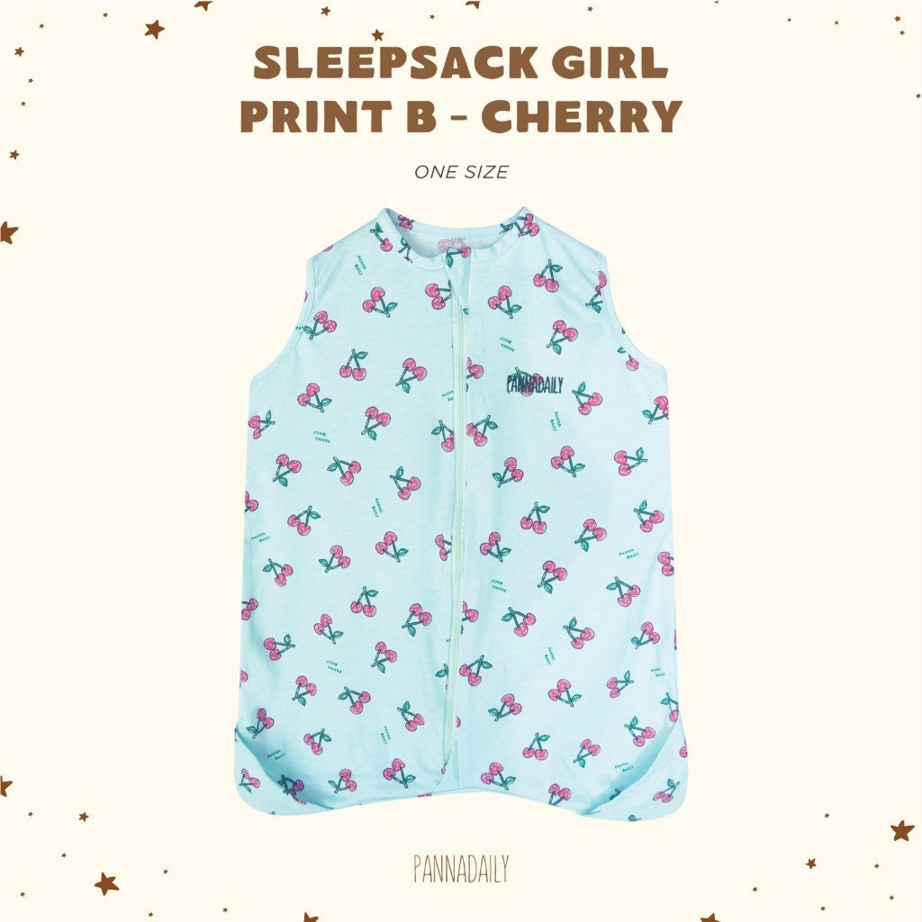 BOHOPANNA - PANNADAILY - SLEEP SACK Girl Print B - Swaddle Bayi - Selimut Bayi - Bedong Bayi