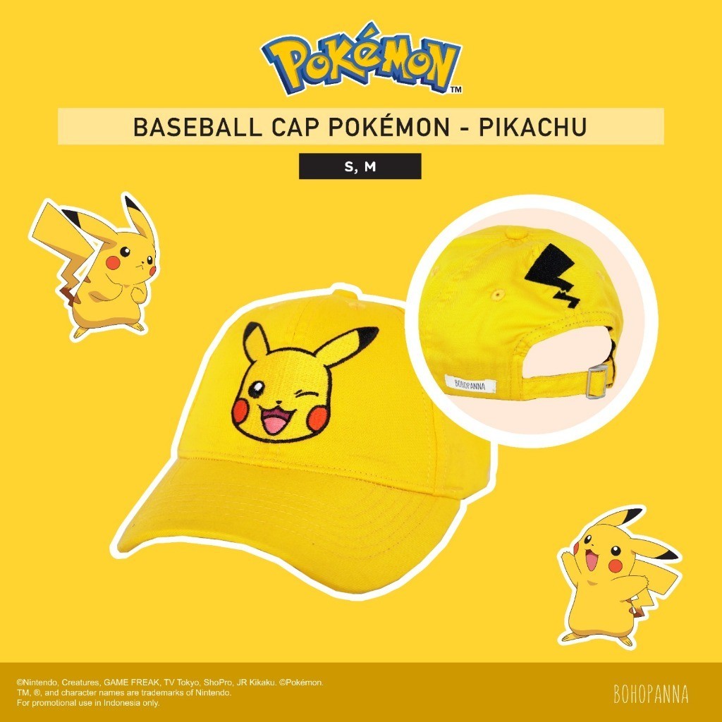 BOHOPANNA | POKÉMON - BASEBALL CAP - Topi Anak POKEMON