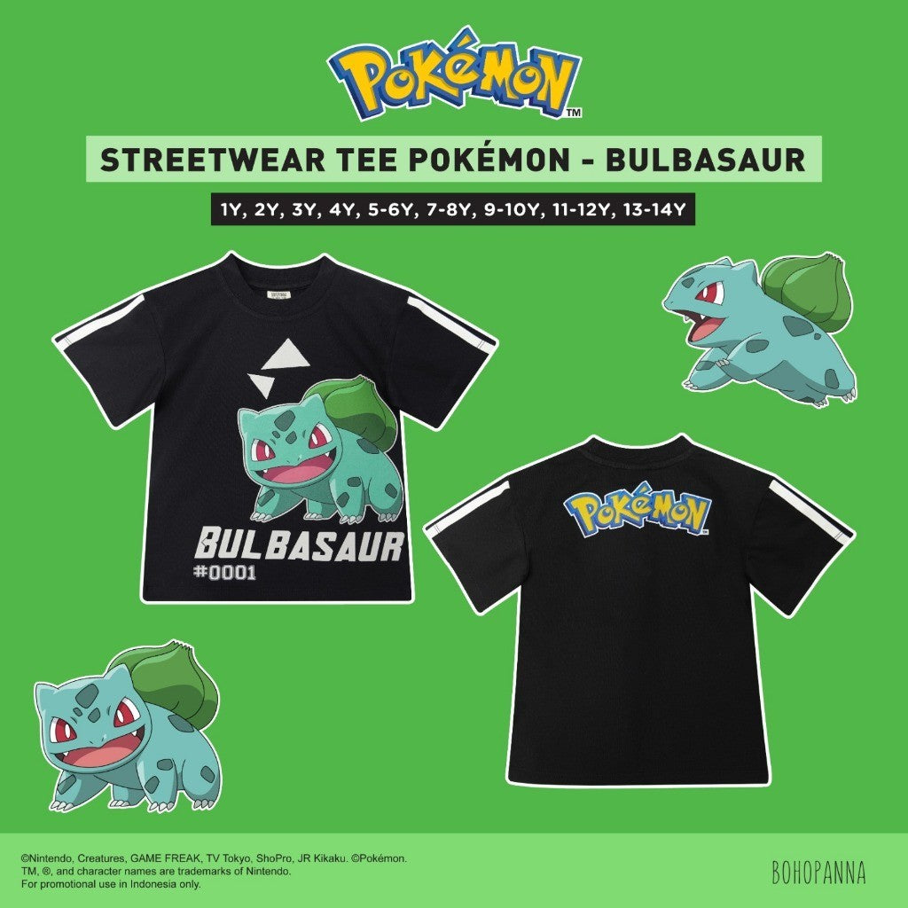 BOHOPANNA | POKÉMON - STREETWEAR TEE - Atasan Anak Pokemon