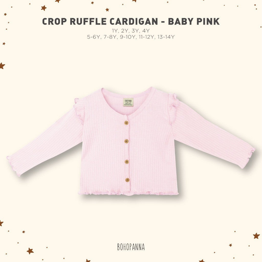 BOHOPANNA - CROP RUFFLE CARDIGAN - Cardigan Anak Perempuan - Atasan Anak Perempuan
