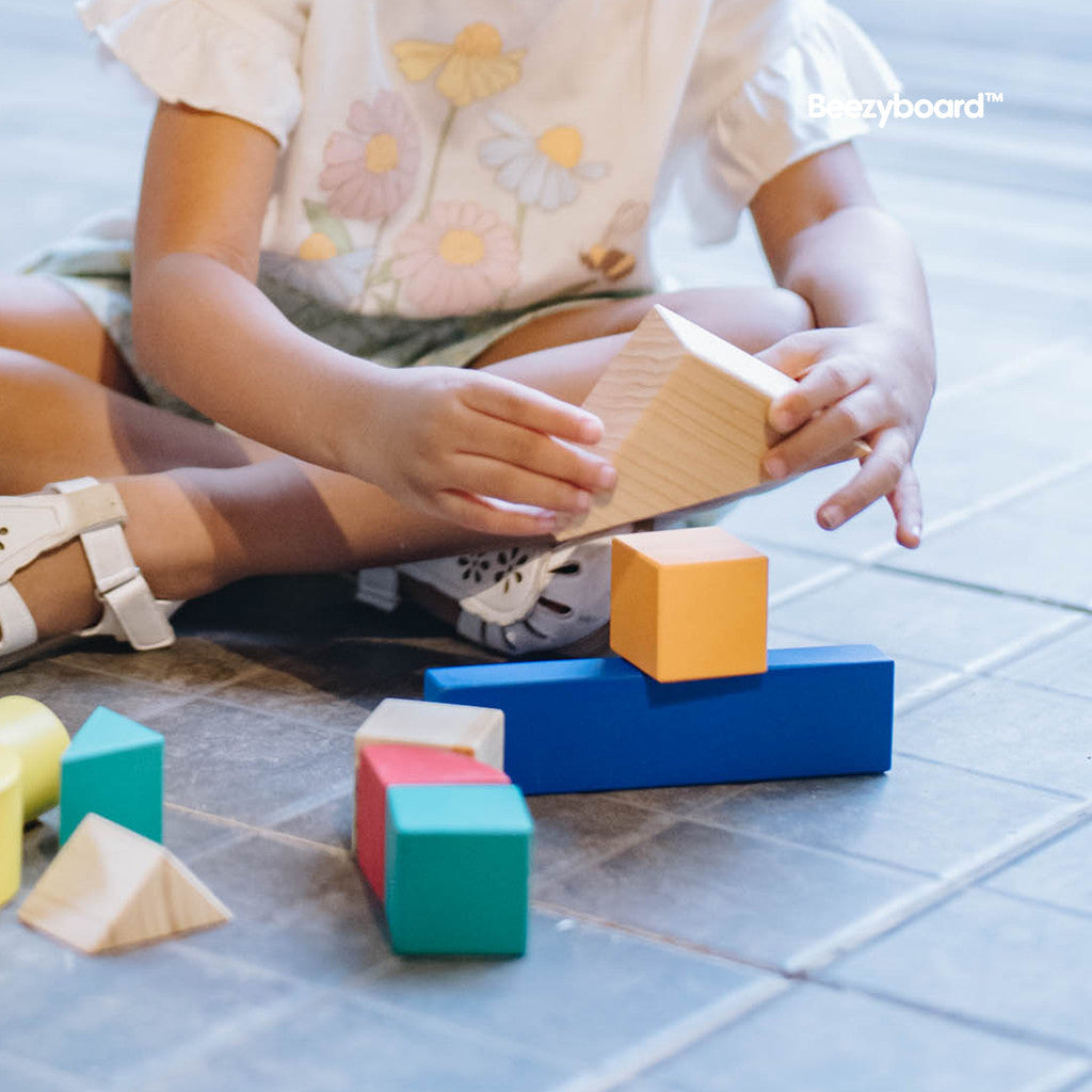 Beezyboard - Small Building Block Classic - mainan menyusun balok/mainan kayu/mainan montessori