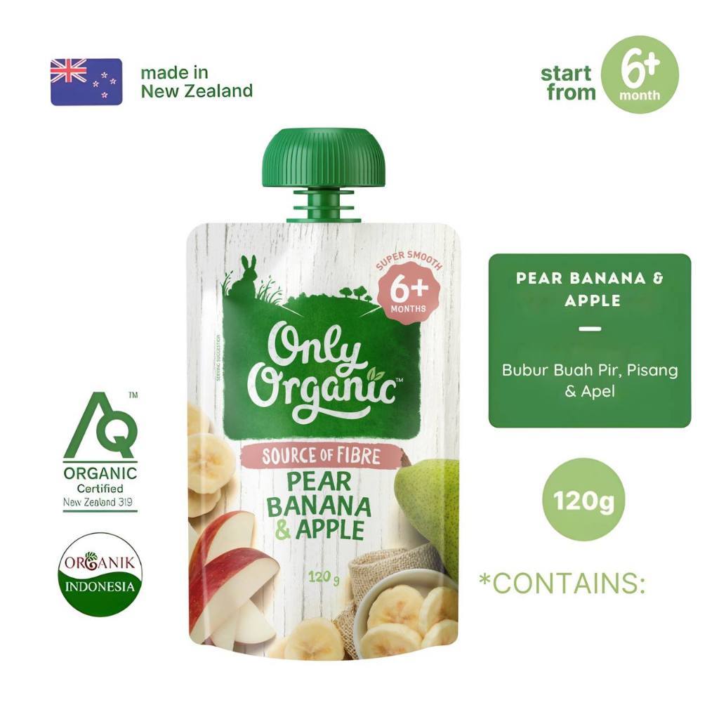 Only Organic Pouch 6m+ 120gr