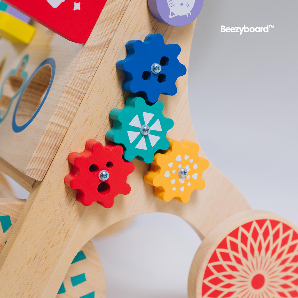 Beezyboard - Baby Push Walker - mainan kayu/mainan belajar berjalan/mainan papan sibuk