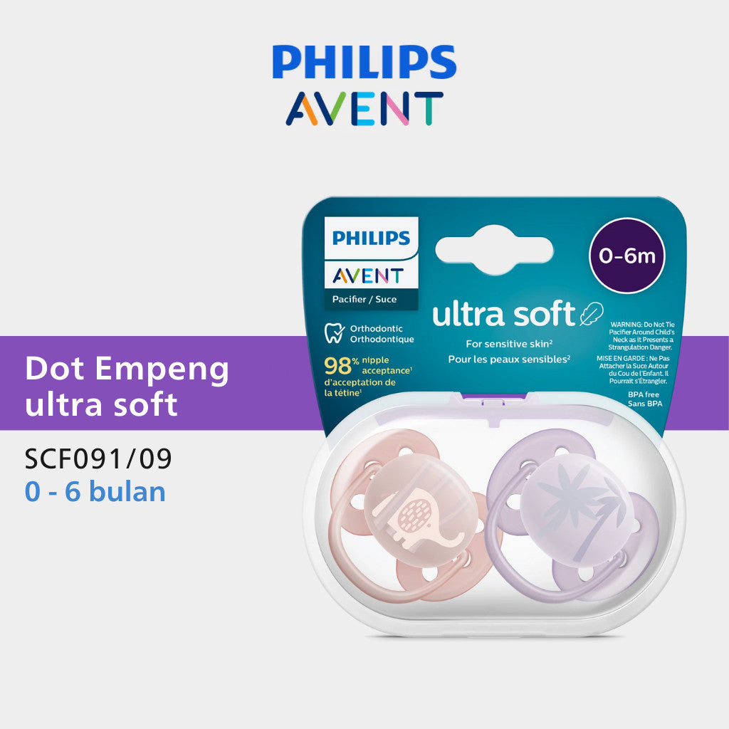 Philips Avent Soother Soft Boy 0-6m - Empeng Bayi SCF091/07 | SCF091/09