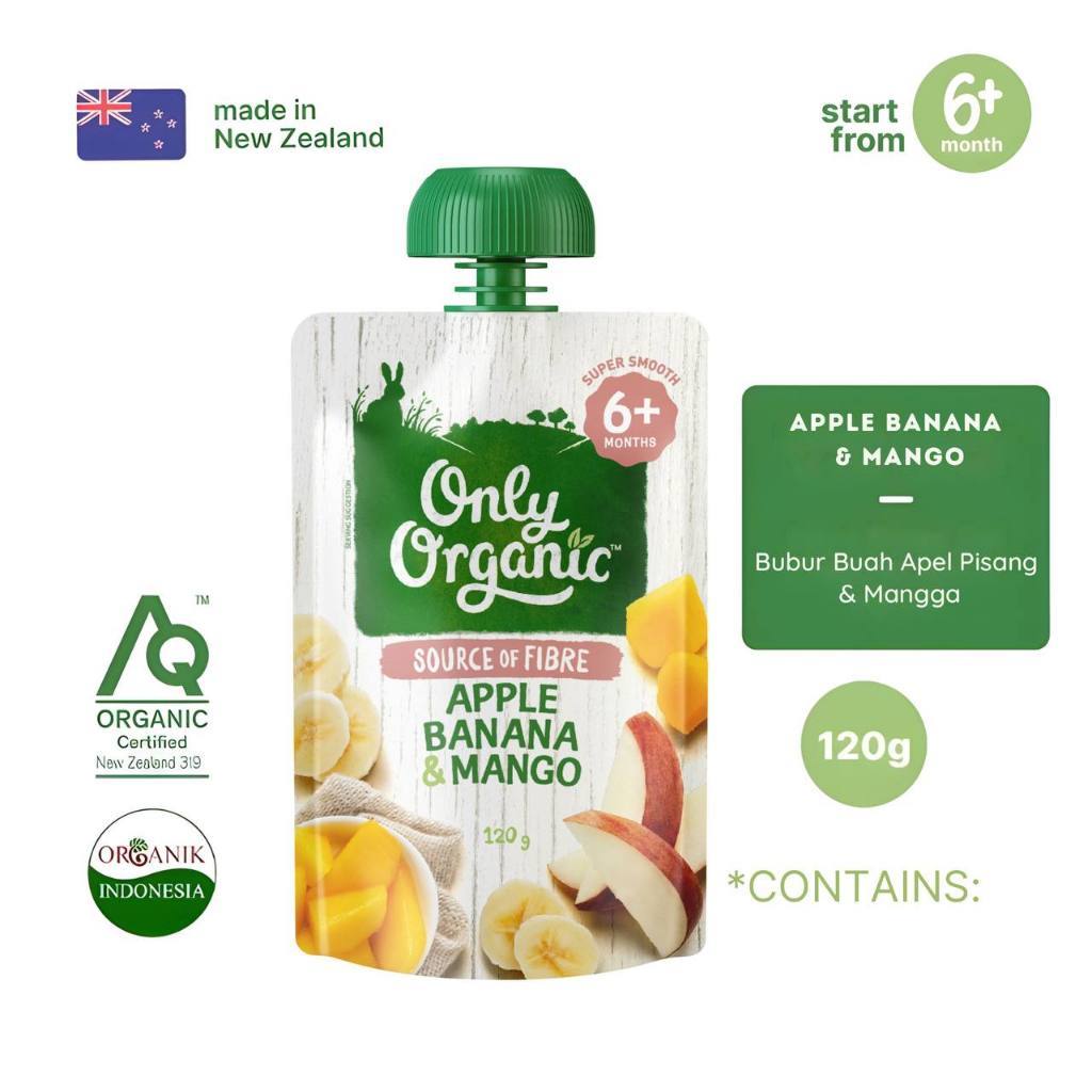 Only Organic Pouch 6m+ 120gr
