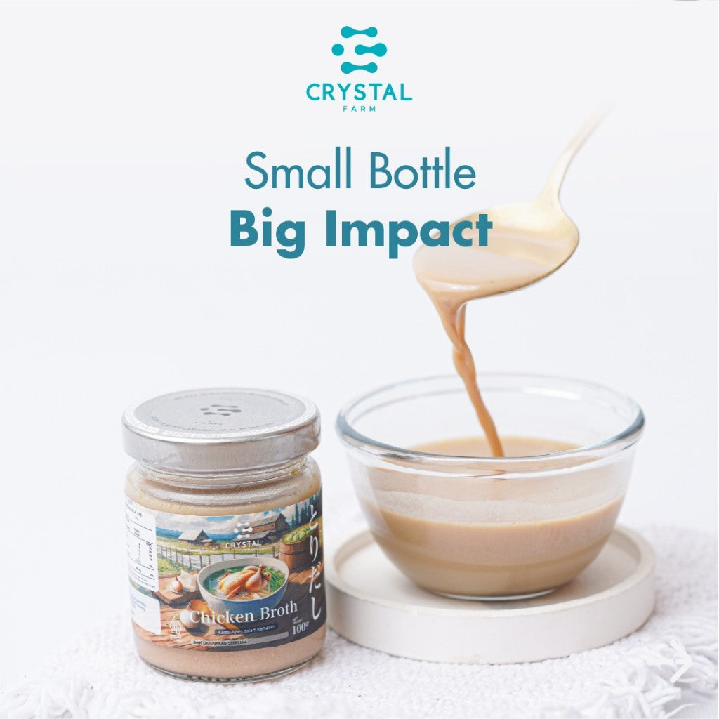 Crystal of The Sea | Chicken Broth (100gr) / Kaldu Ayam Kampung Chicken Bone Broth / Kaldu MPASI Natural / Kaldu Non MSG Sehat / Kaldu tinggi protein Kaldu imun immune booster