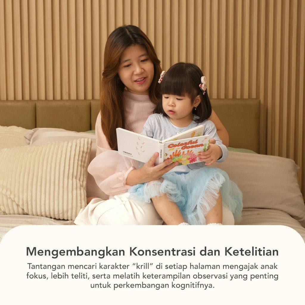 Learning Time- Colorful Ocean- Buku Tekstur Anak/ Buku Edukasi Anak 1 Tahun/ Storytelling Series