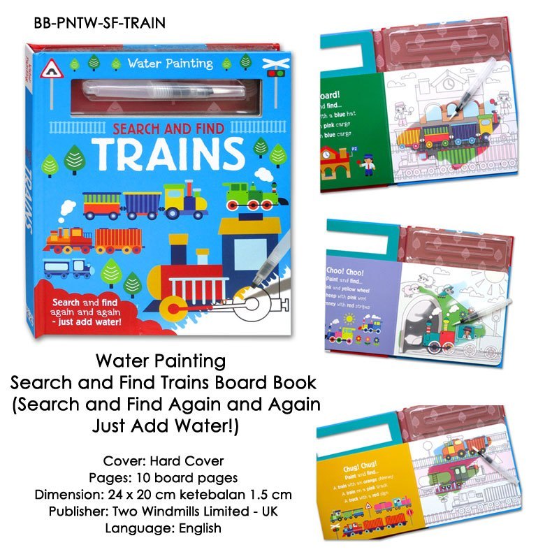 Buku Painting Ajaib pakai kuas + air aja! Reusable (bisa berulang kali) - Magic Water Painting Book