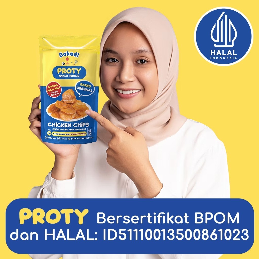 PROTY Baked (Panggang) Camilan Protein Sehat (Dewasa, Remaja, Anak, Diet, Gym) Baked Original (1pcs)