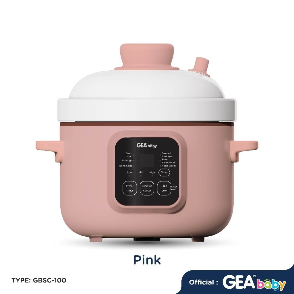 GEA Baby Slow Cooker GBSC-100 Smart Digital Slow Cooker 1 Liter Cooker Panci MPASI Baby Food Maker Alat Masak
