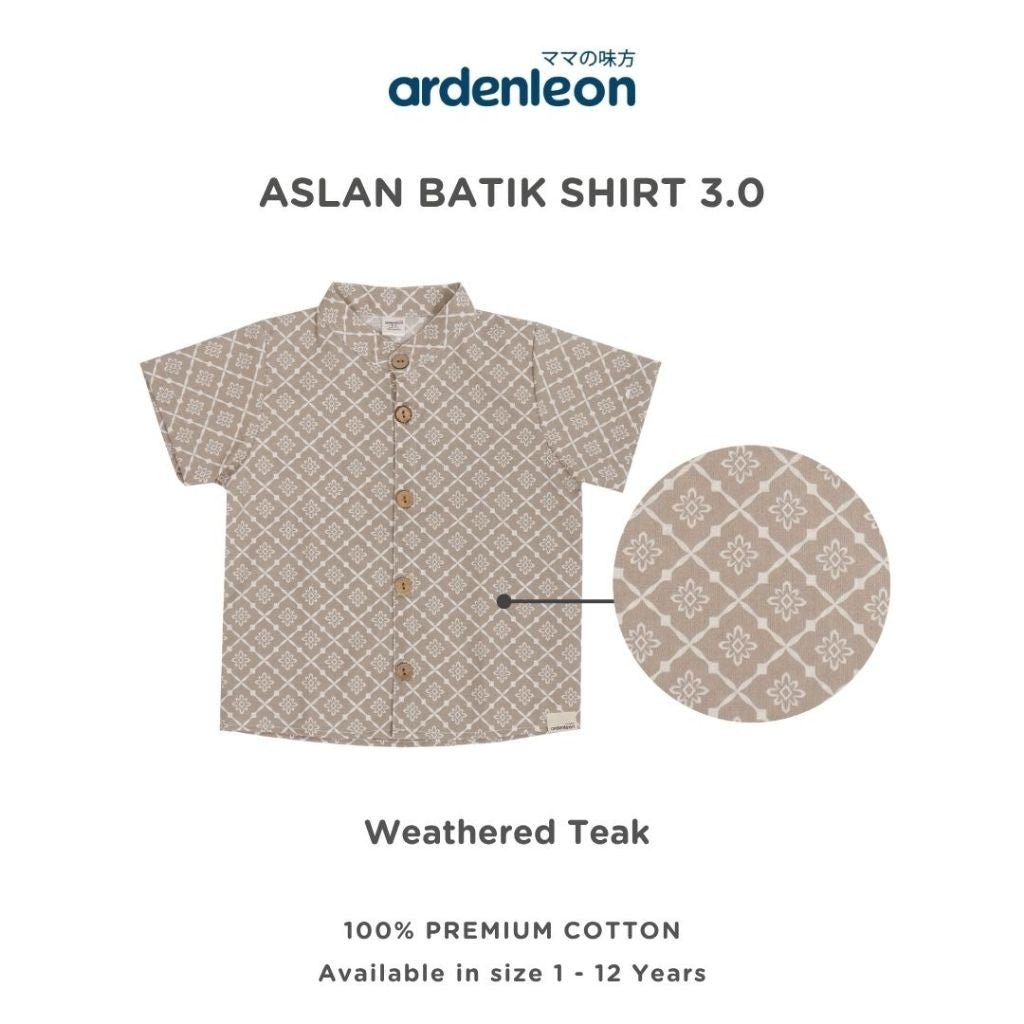 ARDENLEON Atasan Kemeja Anak Laki Laki Aslan Batik Shirt 3.0