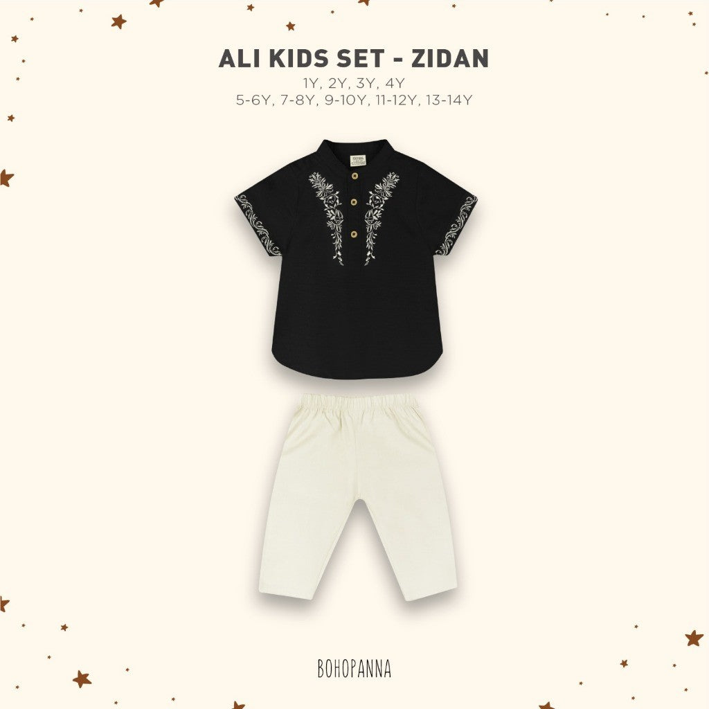 BOHOPANNA - RAYA COLLECTION - ALI KIDS SET - Baju Koko Anak - Baju Muslim