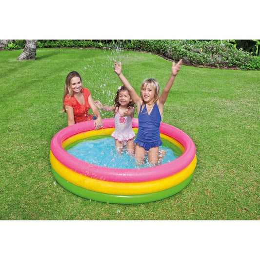 INTEX SUNSET GLOW POOL 57412 Kolam Renang Anak Pelangi Sedang 114x25cm