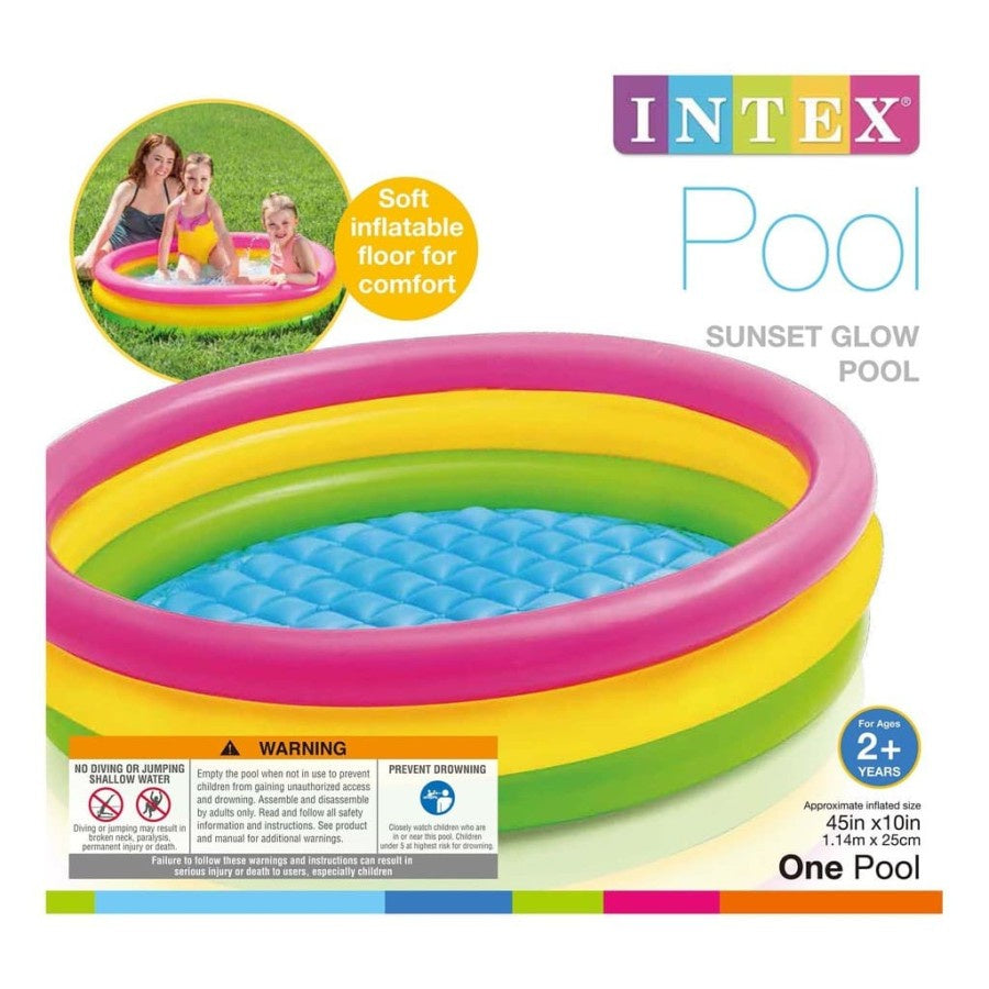 INTEX SUNSET GLOW POOL 57412 Kolam Renang Anak Pelangi Sedang 114x25cm