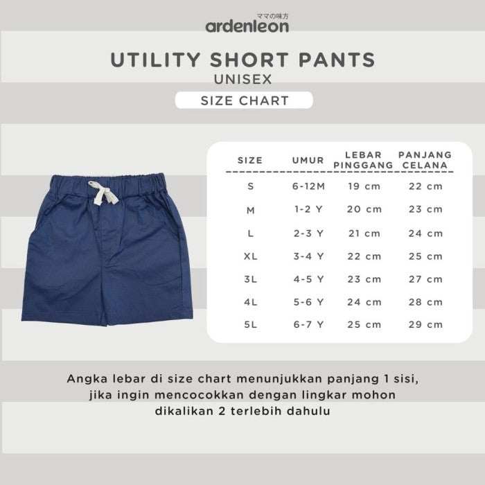 ARDENLEON Utility Short Pants Celana Pendek Anak (6 Mo-7 Yr)