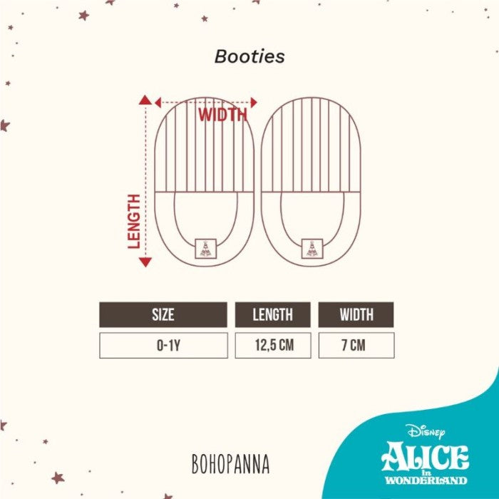 BOHOPANNA - BOOTIES - DISNEY ALICE - SEPATU BAYI