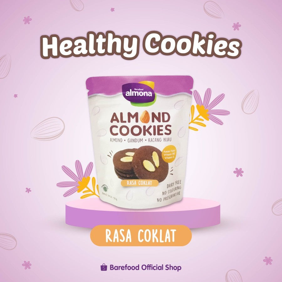 ALMONA Almond Cookies - Snack Sehat - No Preservative - Vegan Friendly