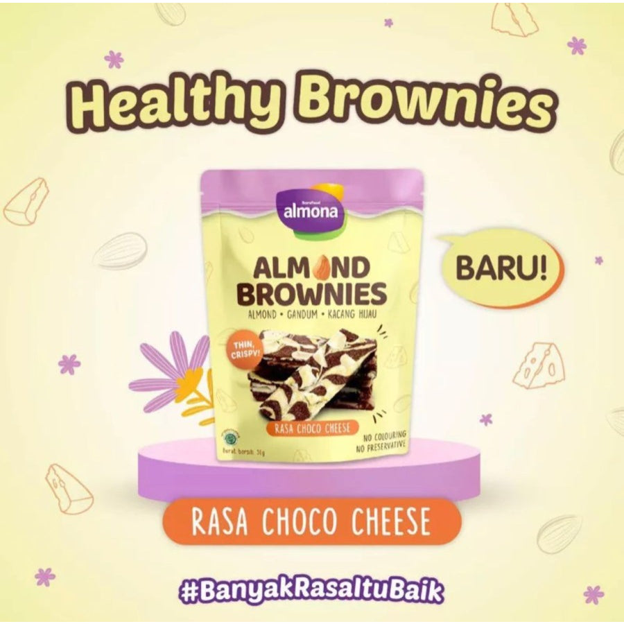 Almona Almond Brownies 50gr | Snack Cemilan Diet Sehat