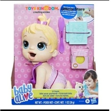 Baby Alive Playset Lil Snacks Eat Poop Blonde Hair Hasbro F2617