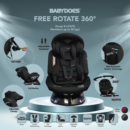 CARSEAT BABYDOES CH 8749 FREE ROTATE 360