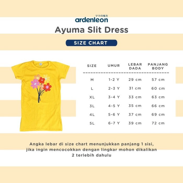 ARDENLEON Rok Anak Perempuan Ayuma Slit Dress