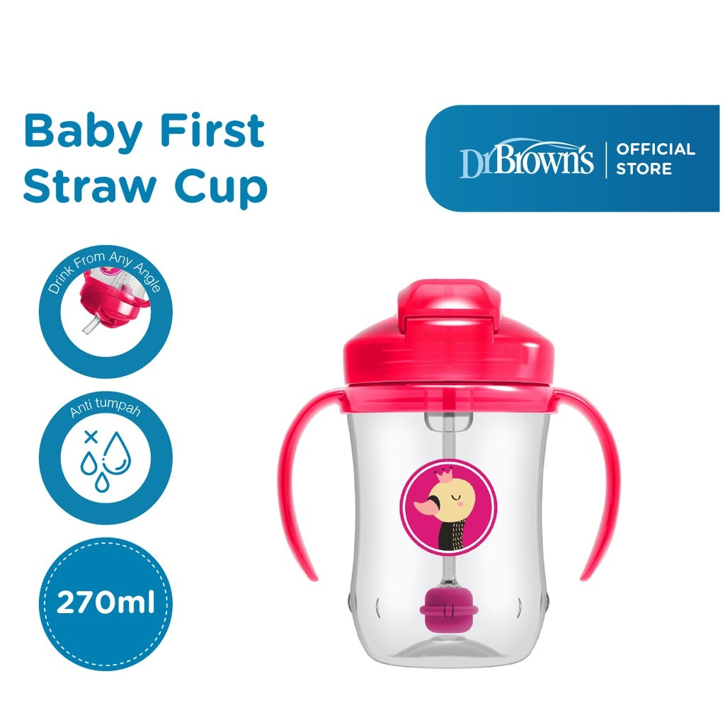 Dr.Brown's Baby First Straw Cup / cups anak / Botol Minum Anak 9oz