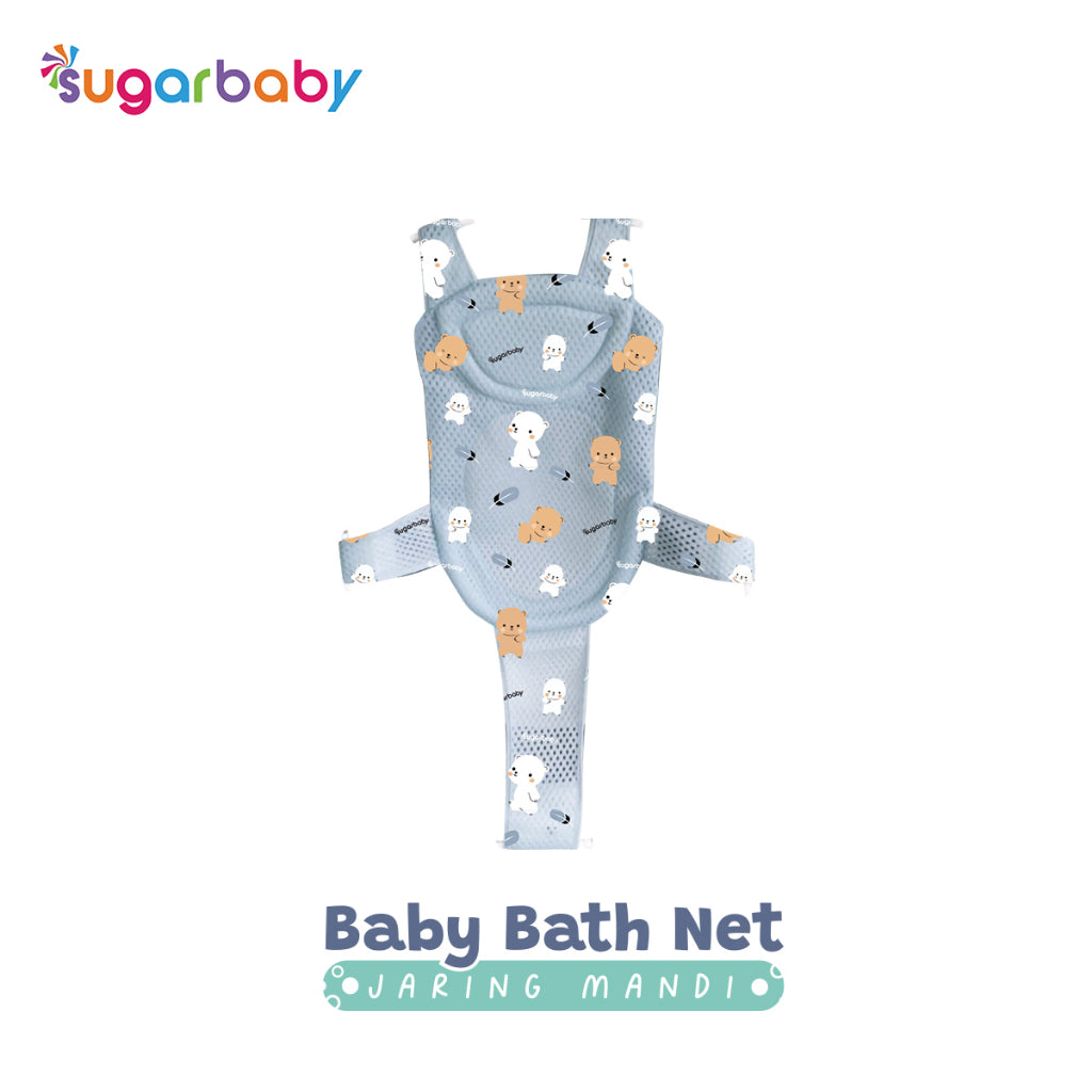 SUGAR BABY Baby Bath Net / Jaring Mandi Bayi Bantal Mandi Bayi dan Jaring Alas Duduk Bak Mandi Bayi
