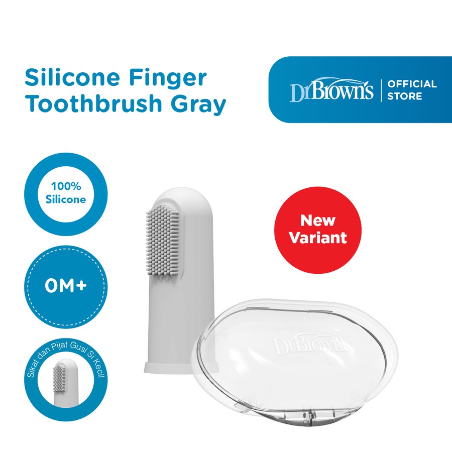 Dr.Brown's Silicone Finger Toothbrush with Case - Sikat Gigi Bayi