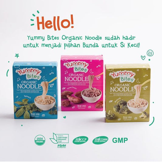 Yummy Bites Organic Baby Noodle 200gr Mie Organik MPASI Bayi