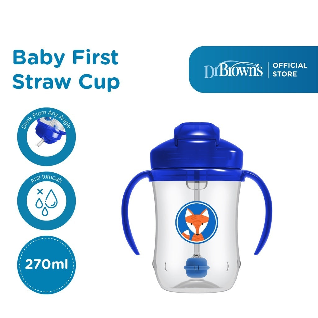 Dr.Brown's Baby First Straw Cup / cups anak / Botol Minum Anak 9oz
