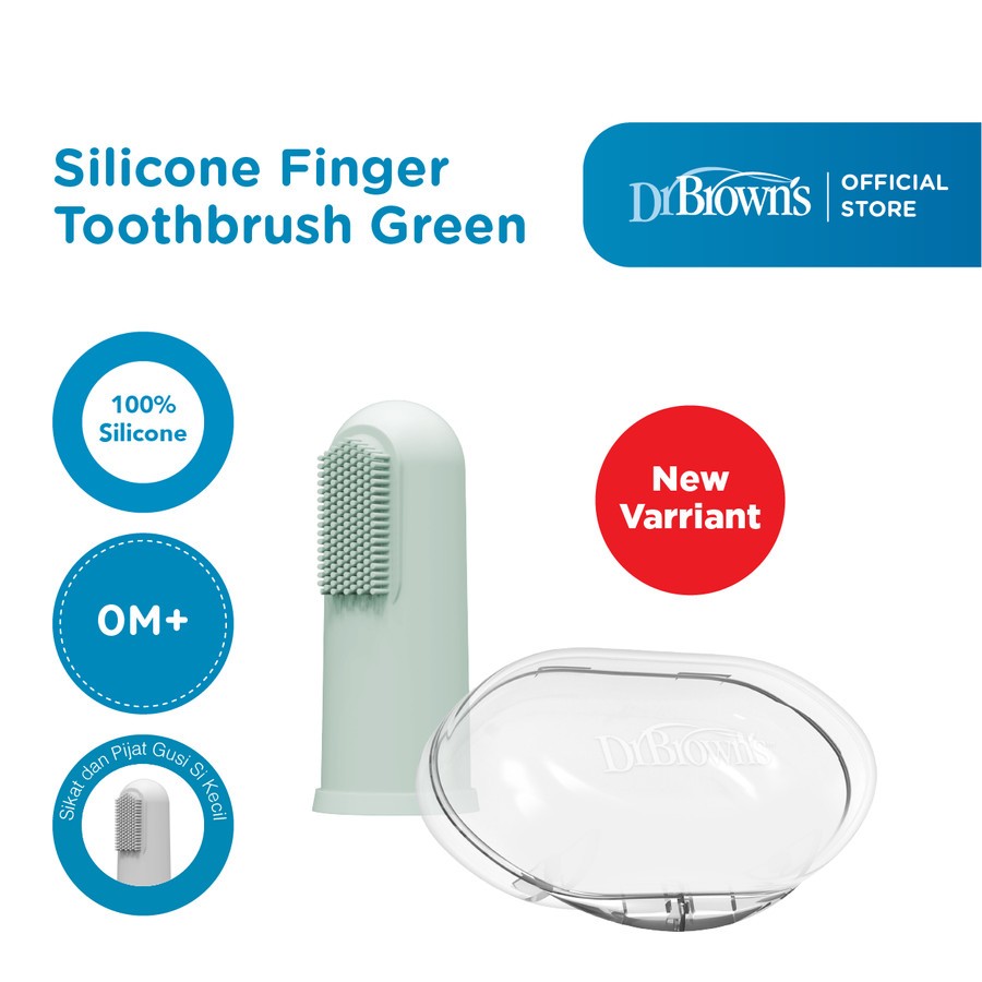 Dr.Brown's Silicone Finger Toothbrush with Case - Sikat Gigi Bayi