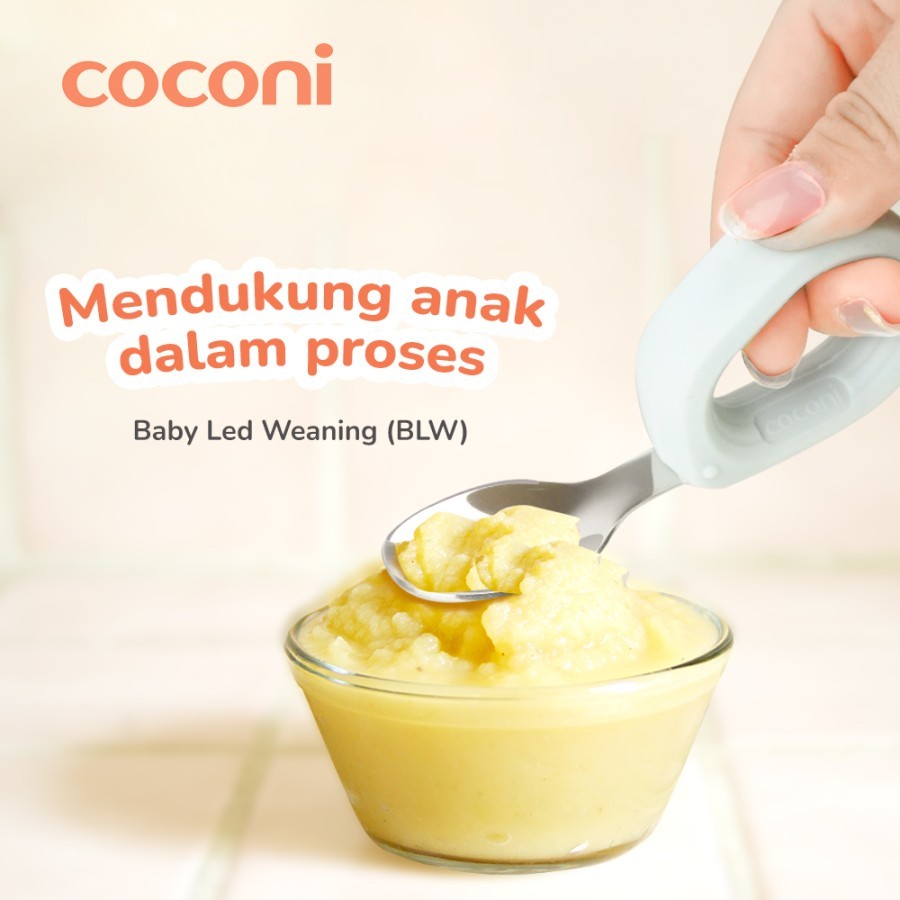 COCONI Eazy Grip Fork & Spoon Set | Sendok Garpu Makan Anak MPASI