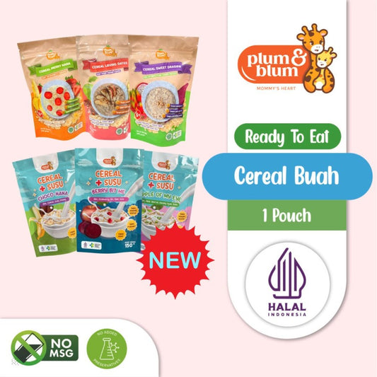 Plum & Blum Cereal Buah / Susu Mpasi Pisang Apel Kurma BB Booster Sereal