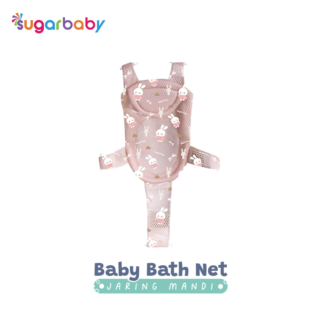 SUGAR BABY Baby Bath Net / Jaring Mandi Bayi Bantal Mandi Bayi dan Jaring Alas Duduk Bak Mandi Bayi