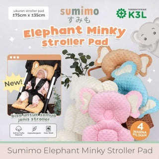 Sumimo Elephant Minky Stroller Pad / Alas Stroller