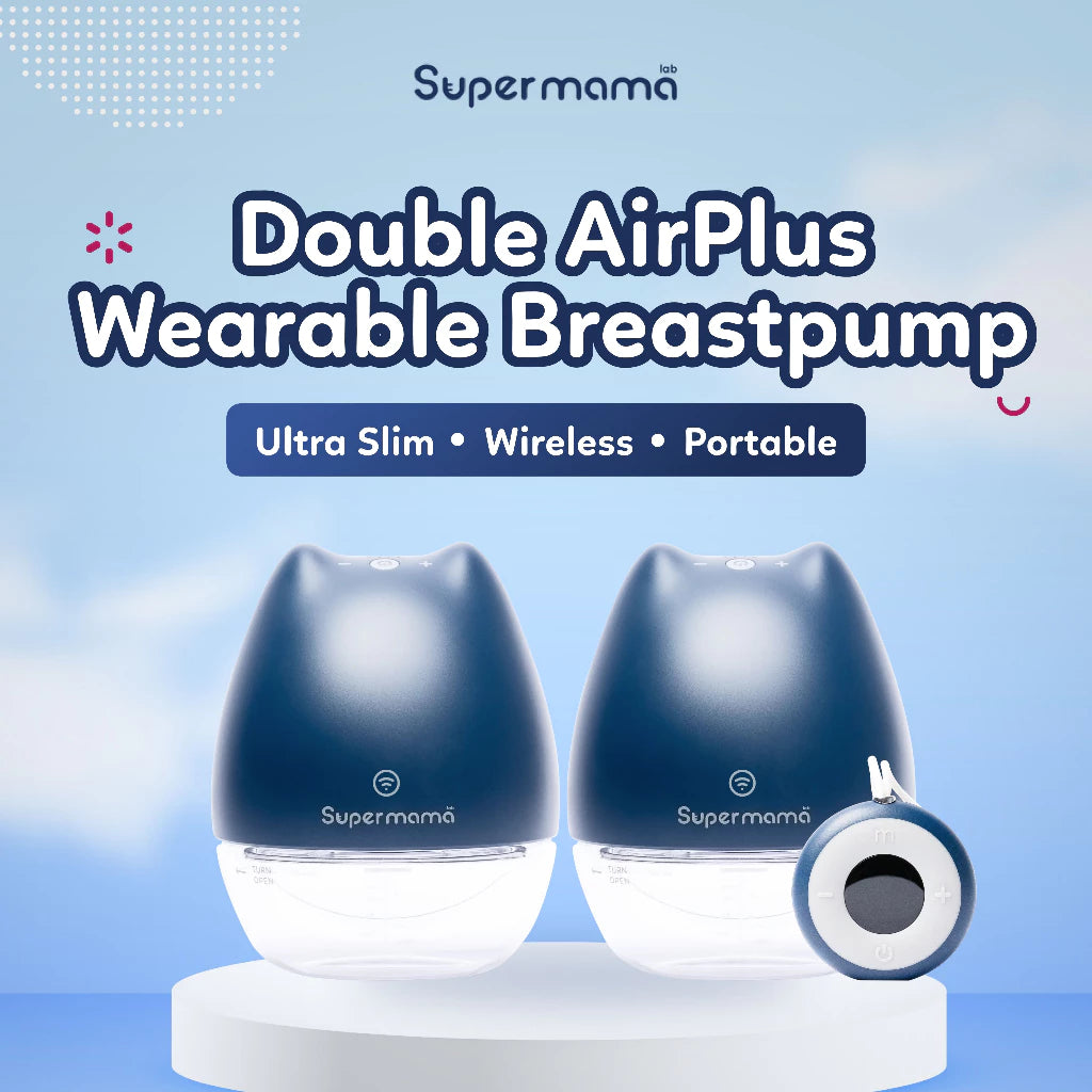 Pompa Asi Elektrik Portable Handsfree Super Slim & Tanpa Kabel No.1 Indonesia | Portable, Wearable, Electric Breast Pump, Pumping Asi | Airplus by Supermama Lab