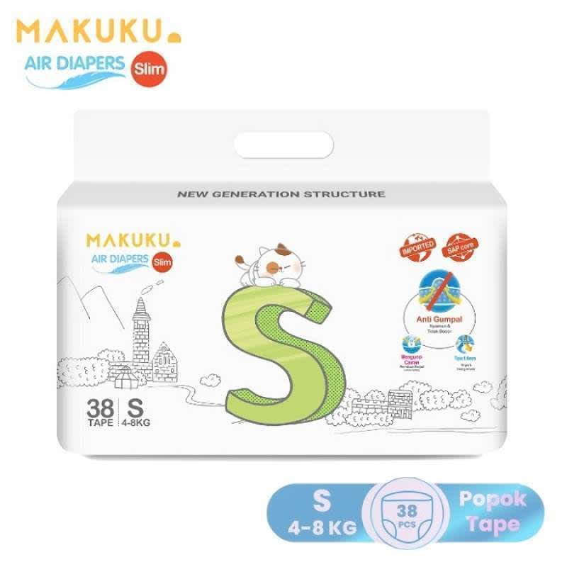 MAKUKU SAP Diapers Slim/Popok bayi Anti Gumpal Tape S38