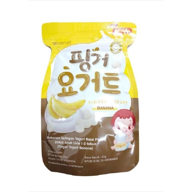 IVENET FINGER YOGURT 20 GR / SNACK KOREA MAKANAN SEHAT BAYI 7+ MPASI