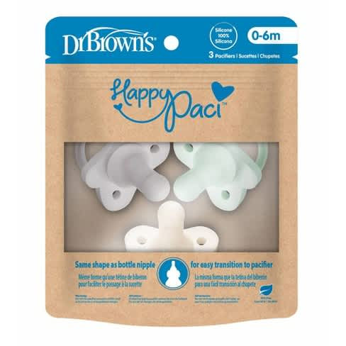 Dr.Brown's HappyPaci One-Piece Silicone Pacifier 0m+