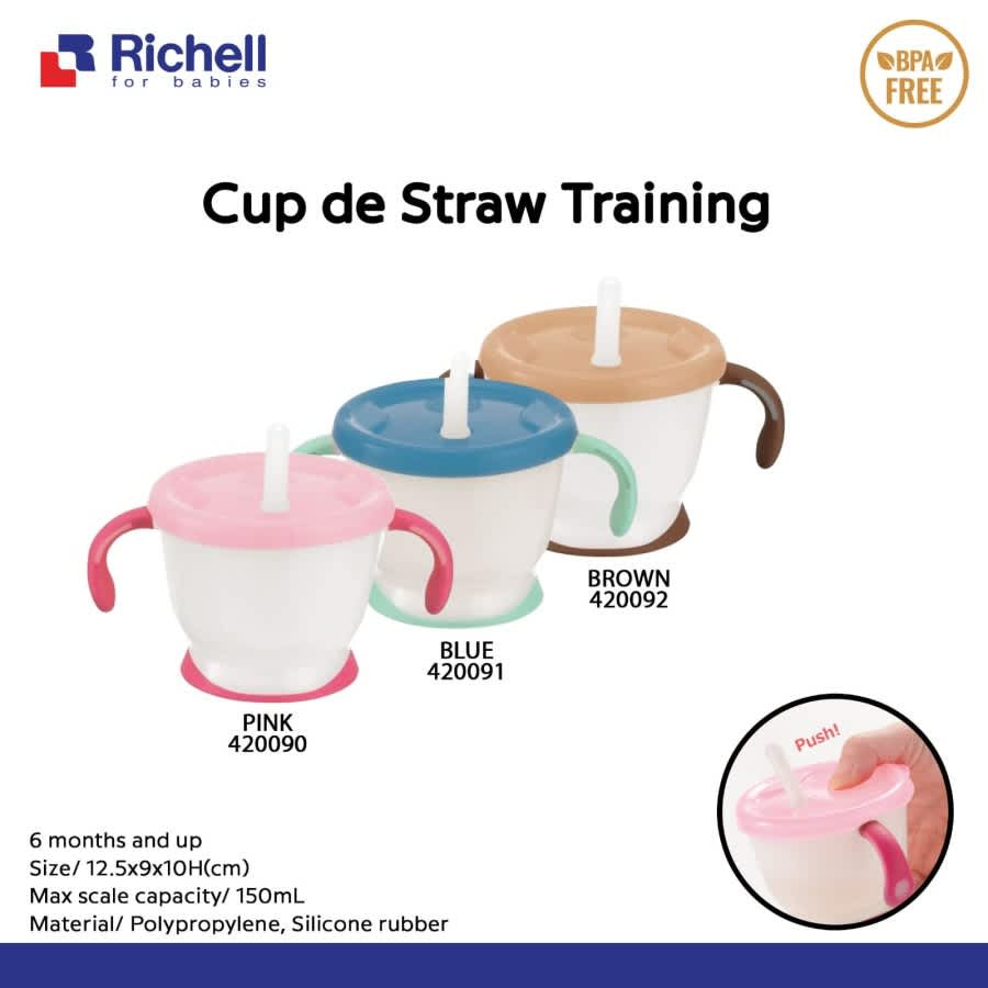 Richell Aquela Cup De Mug 150ml Straw Training Cup