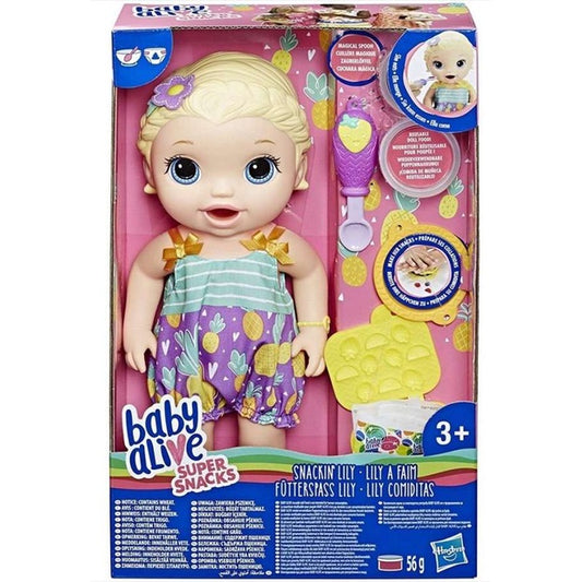 Baby Alive Snackin Lily Blonde Boneka Hasbro E5841