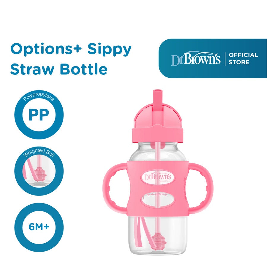 Dr.Brown's Sippy Straw Bottle / Botol Minum Anak 9oz