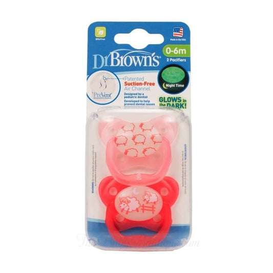 Dr. Brown's PreVent Glow in the Dark BUTTERFLY SHIELD Pacifier - Stage 1 12006