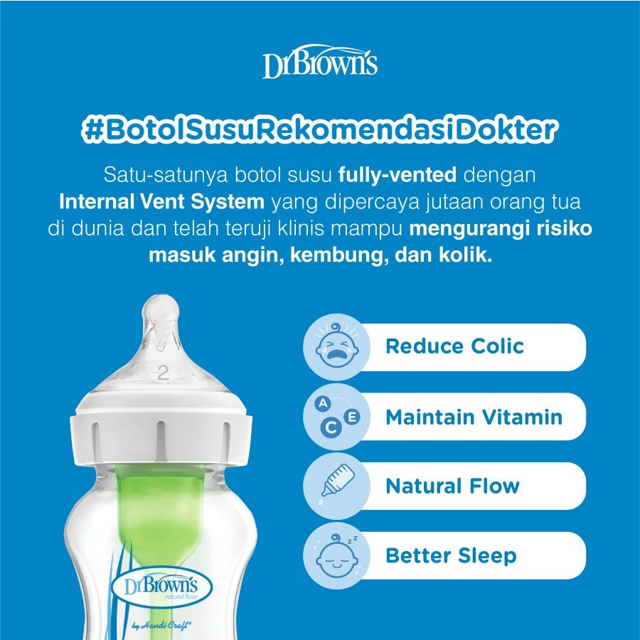 Dr. Brown s Options Wide Neck Bottle 9oz 270ml Botol Susu Baby Bottle