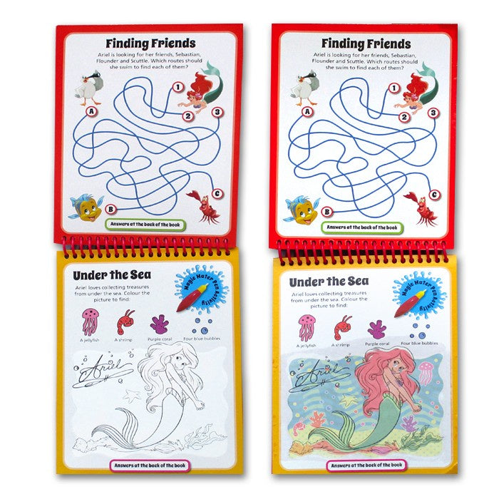 Hb Disney Princess Magic Water Colouring Pad Over 20 Pages of Colouring