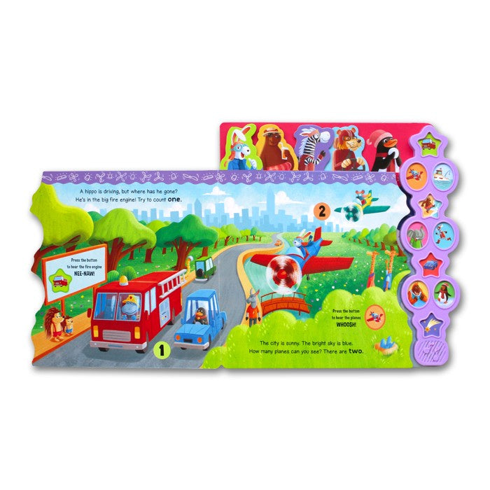 Hb First Numbers Tabbed Sound Board Book With 10 Sounds