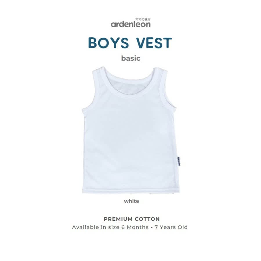 Ardenleon Boys Vest 3.0 Basic White Bsr