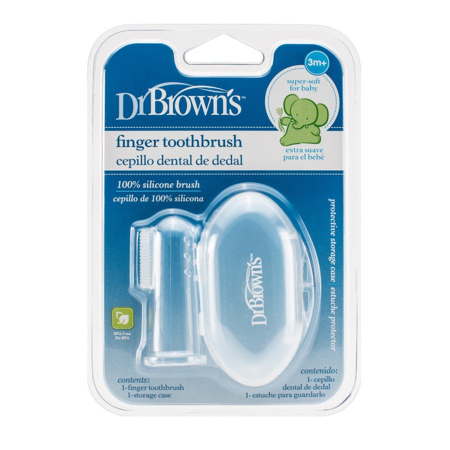 Dr.Brown's Silicone Finger Toothbrush with Case - Sikat Gigi Bayi