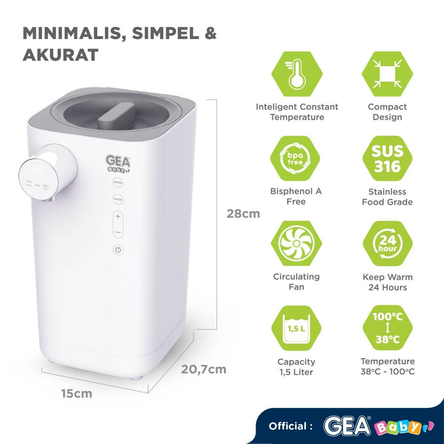 GEA Baby Smart Digital Water Boiler GWB-100 / pemanas air